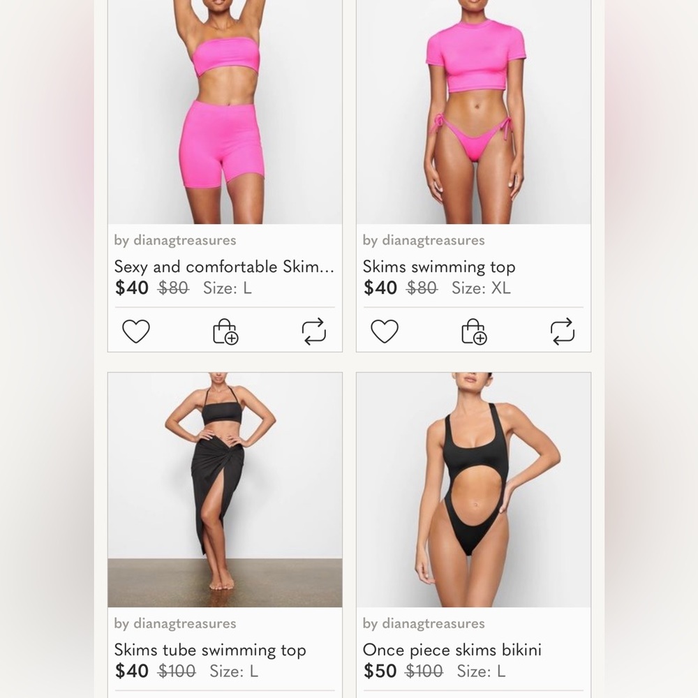 Sold Skims pieces bundle, I only wore them a couple of times